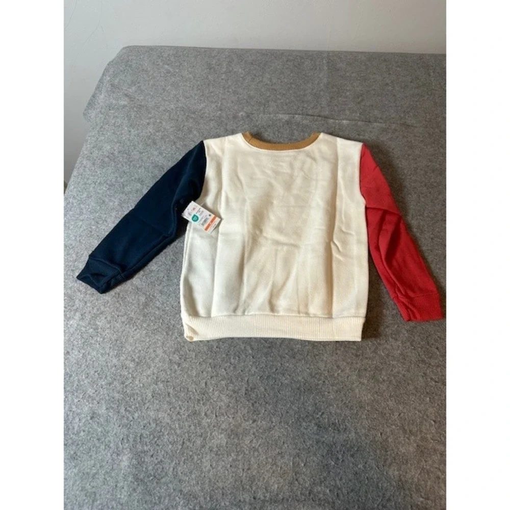 Garanimals Toddler Boys Dads Happy Camper Colorblock Fleece Sweatshirt 4T NEW